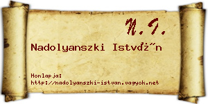 Nadolyanszki István névjegykártya